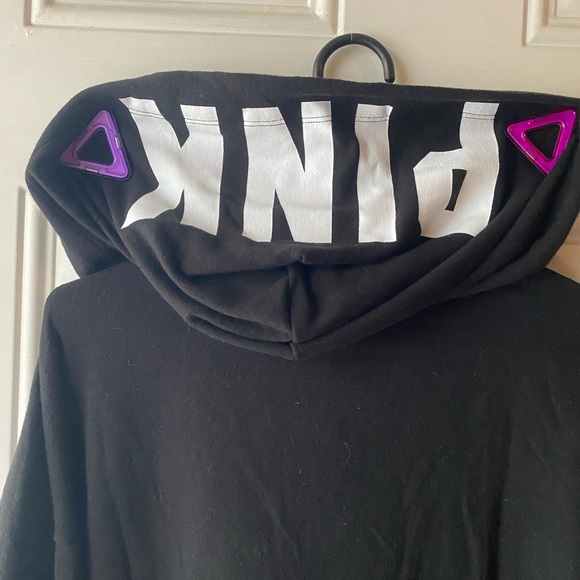 PINK Victoria's Secret Black Lace-Up Sweater - Picture 5 of 7